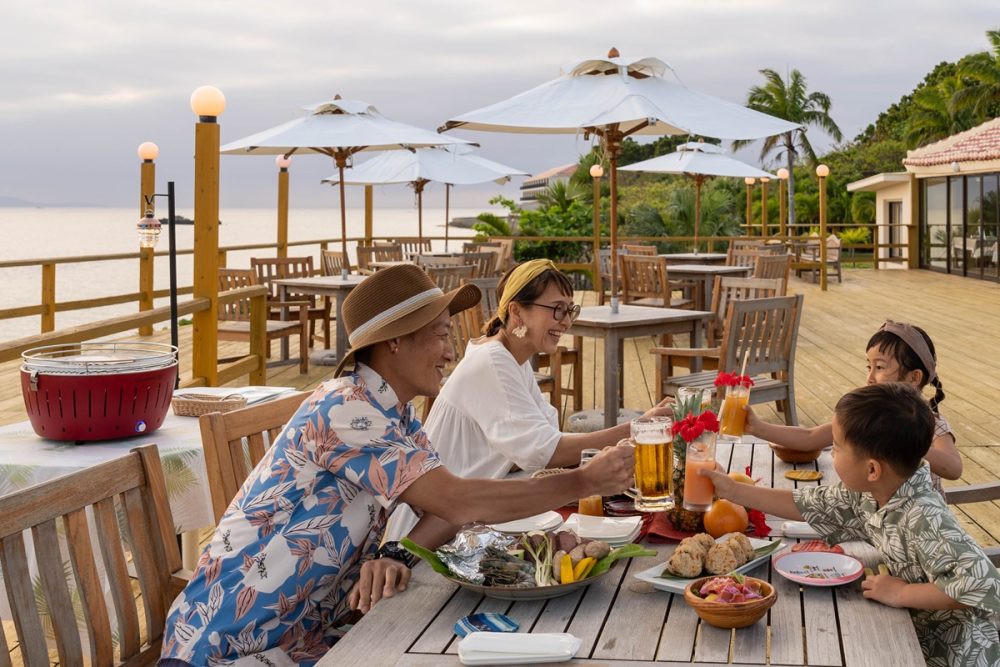 ビーチでのBBQ風景